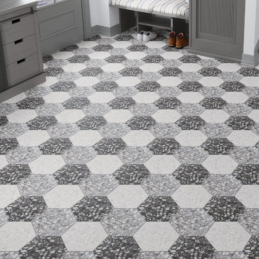 Charcoal Black 9x11 Matte Hexagon Porcelain Tile (16 pack, 8.07 sq ft/case)