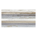 matte multicolor porcelain tile with horizontal weathered wood plank design in beige gray and white shades