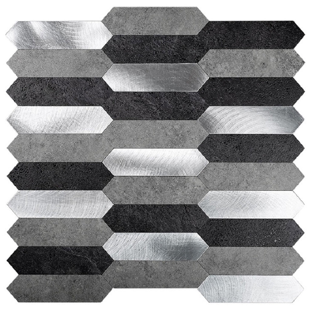 Gray 12x12 Brick Honed PVC Peel & Stick Tile (10 pack, 10 sq ft/case) - Sample
