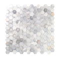 Sample - Grey 12x12 Matte Hexagon Glass Mosaic Tile (10 pack, 9.6 sq ft/case)