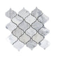 11.2 in. x 11.2 in. Polished White Calacatta Mosaic Wall and Floor Tile (5.35 sq ft/case) - 5 pack