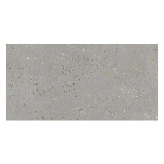 Terra Mia 23.7 in. x 47.25 in. Matte Warm Gray with Gold Flecks Porcelain Large Format Wall and Floor Tile (15.49 sq ft/case) - 2 Pack