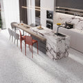 Bright white matte porcelain tile with multi flecks, 24x24 inches for kitchen floor