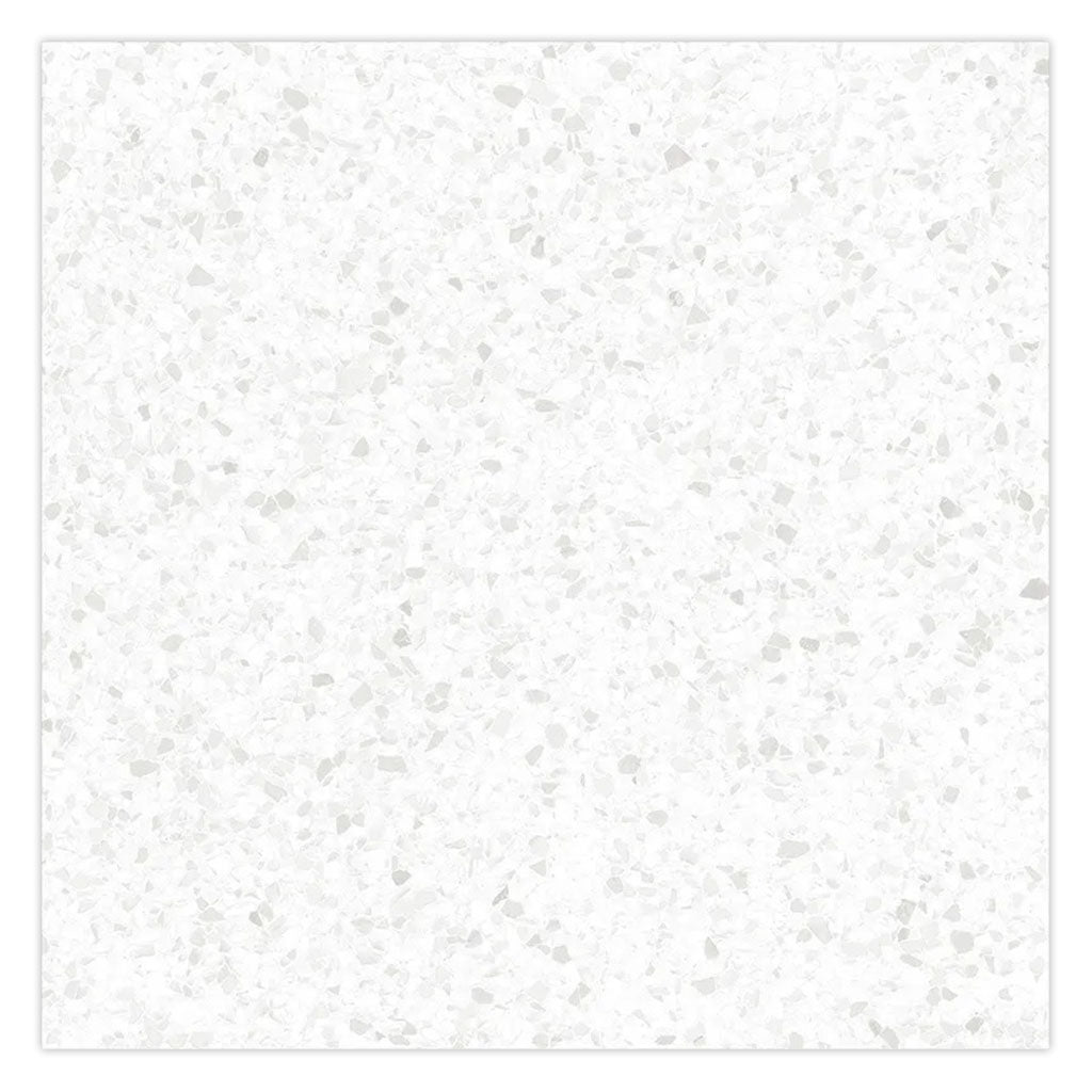 Terra Mia 23.94 in. x 23.94 in. Matte Bright White with Gray Flecks Porcelain Large Format Wall and Floor Tile (15.93 sq ft/case) - 4 Pack