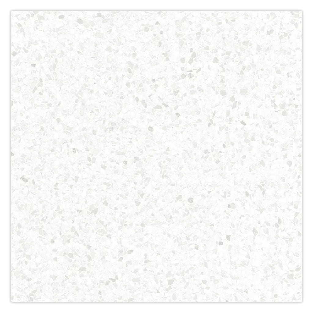 Terra Mia 23.94 in. x 23.94 in. Matte Bright White with Gray Flecks Porcelain Large Format Wall and Floor Tile (15.93 sq ft/case) - 4 Pack