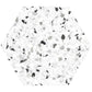 25-pack Terra Mia 8.1 in. x 9.25 in. Matte White and Black Porcelain Hexagon Wall and Floor Tile (9.93 sq ft/case)