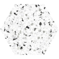 Sample - White Black 8x9 Matte Hexagon Porcelain Tile (25 pack, 9.93 sq ft/case)