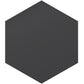 Metal Black Hexagonal Matte Porcelain Tile