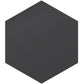 Metal Black 8x9 Matte Hexagon Porcelain Tile (25 pack, 9.93 sq ft/case) - Sample