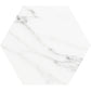 White 8x9 Hexagon Matte Porcelain Tile (25 pack, 9.93 sq ft/case) - Sample