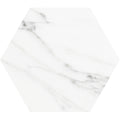 Sample - White 8x9 Hexagon Matte Porcelain Tile (25 pack, 9.93 sq ft/case)