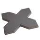 Graphite Black 7" Star with 5" Cross Matte Porcelain Wall and Floor Tile (10.62 sq ft/case) - 68 Pack