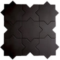 Sample - Graphite Black 5x5 Matte Cross Porcelain Tile (34 pack, 5.31 sq ft/case)