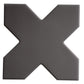 Graphite Black 7" Star with 5" Cross Matte Porcelain Wall and Floor Tile (10.62 sq ft/case) - 68 Pack