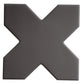 Terracota 7" Star with Graphite Black 5" Cross Matte Porcelain (10.62 sq ft/case) - 68 Pack-sample