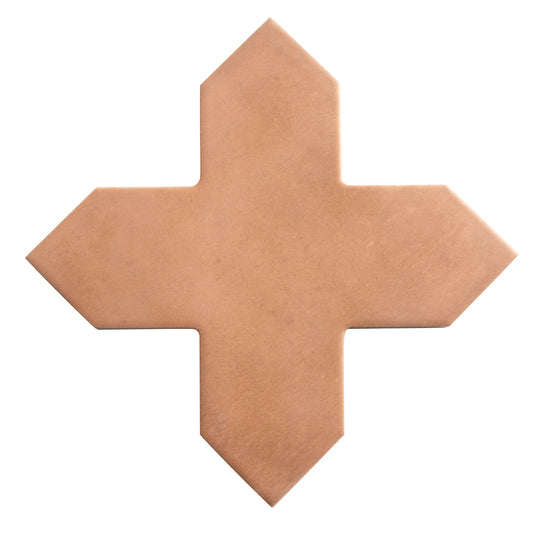 Seville 4.72 in. x 4.72 in. Matte Terracotta Porcelain Cross Wall and Floor Tile (5.31 sq ft/case) - 34 Pack