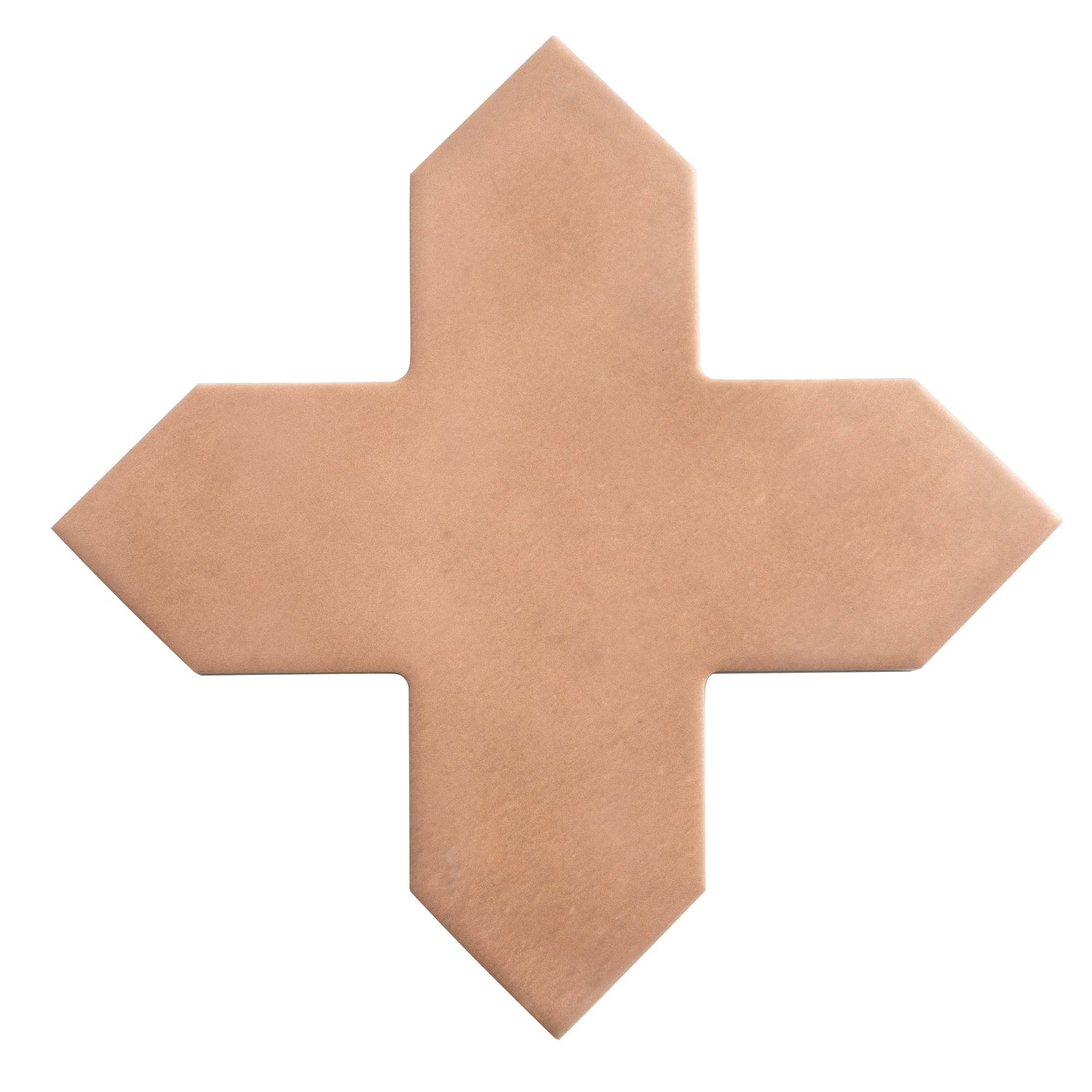 Graphite Black 7" Star with Terracotta 5" Cross Matte Porcelain (10.62 sq ft/case) - 68 Pack-sample