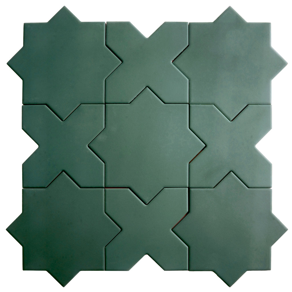 Seville 4.72 in. x 4.72 in. Matte Sage Green Porcelain Cross Wall and Floor Tile (5.31 sq ft/case) - 34 Pack