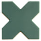 Pure White 7" Star with Sage Green 5" Cross Matte Porcelain (10.62 sq ft/case) - 68 Pack
