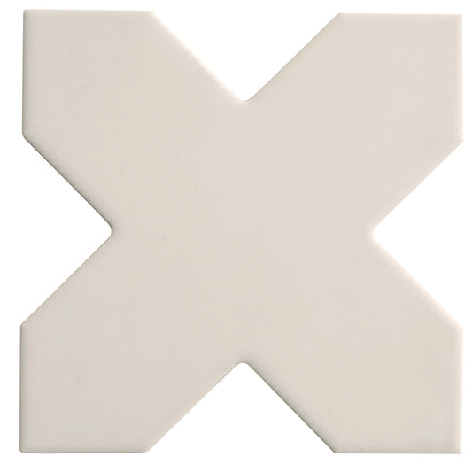 Seville 4.72 in. x 4.72 in. Matte Light Gray Porcelain Cross Wall and Floor Tile (5.31 sq ft/case) - 34 Pack