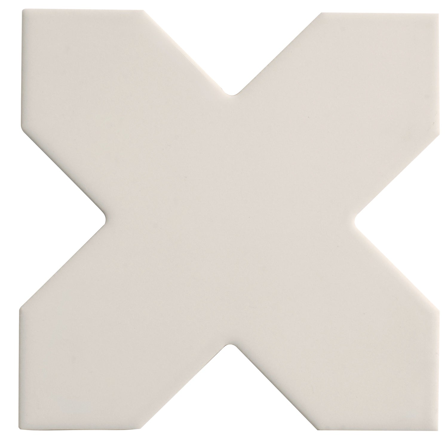 Sample - Light Gray 7" Star with 5" Cross Matte Porcelain Wall and Floor Tile (10.62 sq ft/case) - 68 Pack