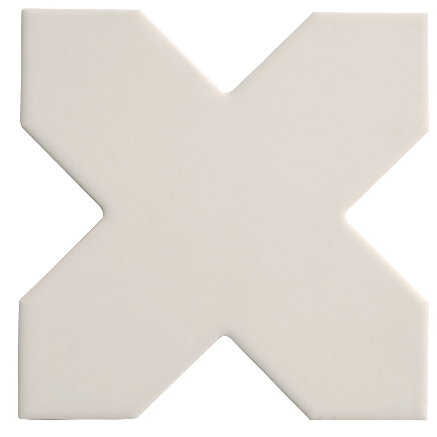 Graphite Black 7" Star with Light Gray 5" Cross Matte Porcelain (10.62 sq ft/case) - 68 Pack