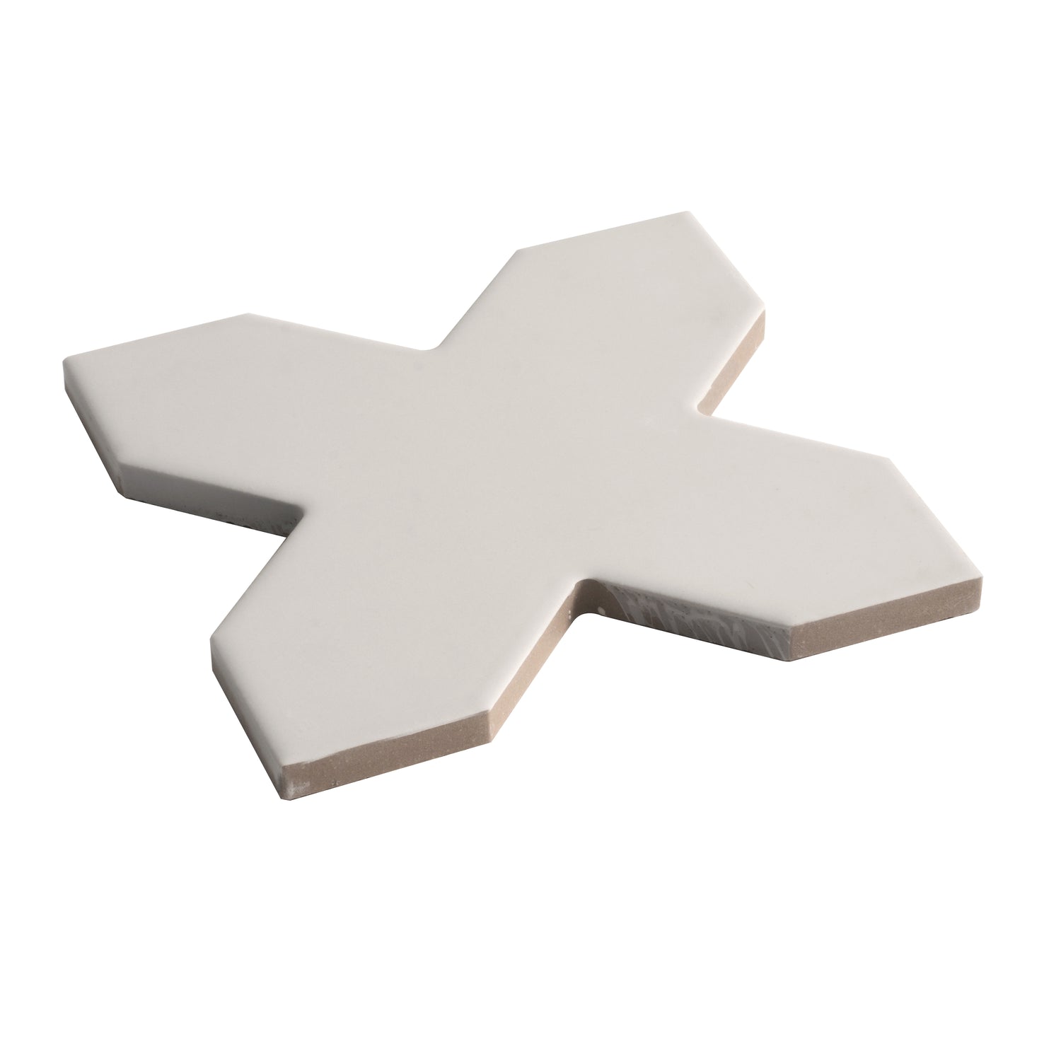 Light Gray 7" Star with 5" Cross Matte Porcelain Wall and Floor Tile (10.62 sq ft/case) - 68 Pack