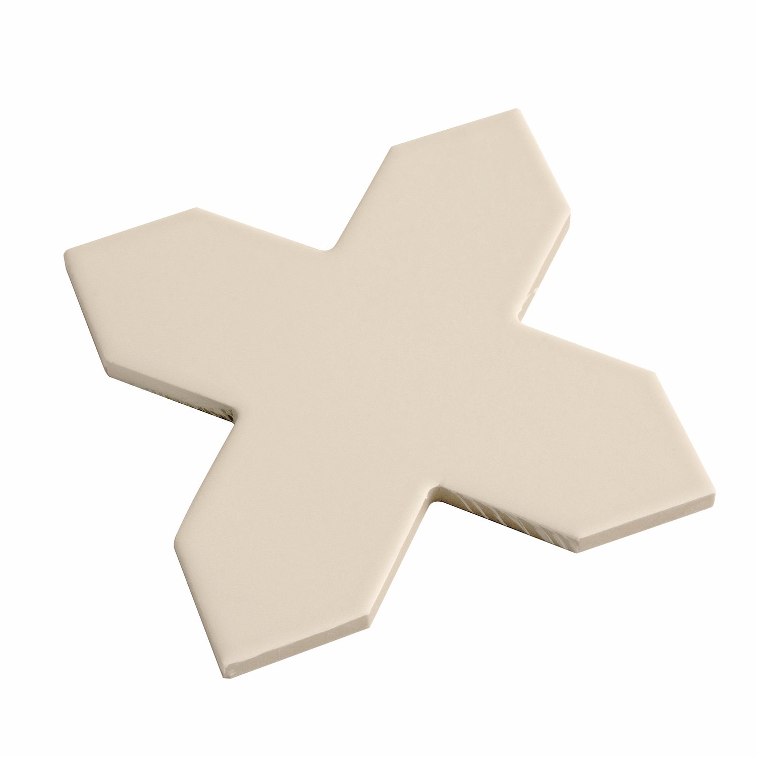 Sample - 5" Pearl White Star with Cobalt Blue Cross Glossy Ceramic Wall and Floor Tile (10.76 sq ft/case) - 54 Pack