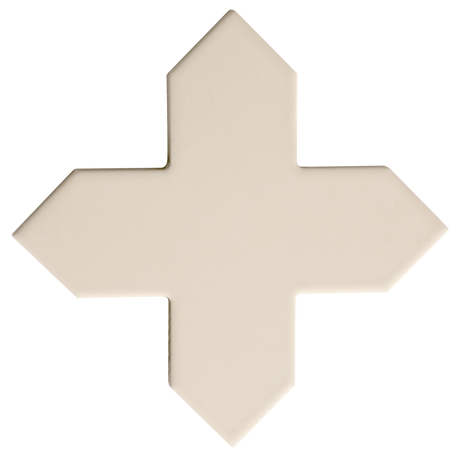 Terracotta 7" Star with Ecru Taupe 5" Cross Matte Porcelain (10.62 sq ft/case) - 68 Pack