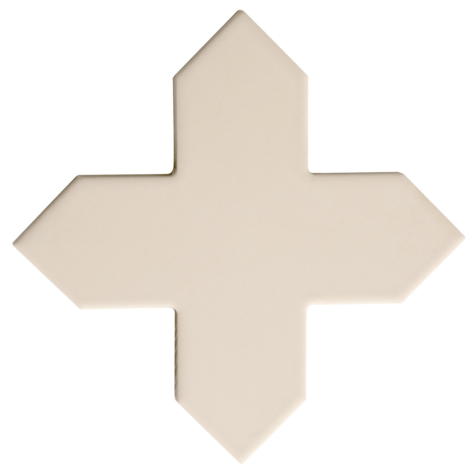 Sample - 5" Pearl White Star with Cobalt Blue Cross Glossy Ceramic Wall and Floor Tile (10.76 sq ft/case) - 54 Pack