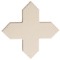 Graphite Black 7" Star with Ecru Taupe 5" Cross Matte Porcelain (10.62 sq ft/case) - 68 Pack-sample