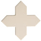 Sample - 5" Pearl White Star with Cobalt Blue Cross Glossy Ceramic Wall and Floor Tile (10.76 sq ft/case) - 54 Pack