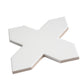 Ecru Taupe 7" Star with Pure White 5" Cross Matte Porcelain (10.62 sq ft/case) - 68 Pack