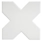 Seville 4.72 in. x 4.72 in. Matte Pure White Porcelain Cross Wall and Floor Tile (5.31 sq ft/case) - 34 Pack