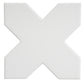 Sample - 5" Pearl White Star with Cobalt Blue Cross Glossy Ceramic Wall and Floor Tile (10.76 sq ft/case) - 54 Pack