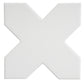 Ecru Taupe 7" Star with Pure White 5" Cross Matte Porcelain (10.62 sq ft/case) - 68 Pack
