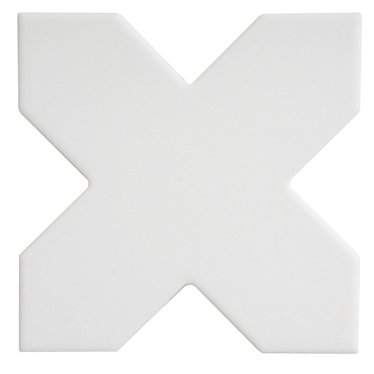 Sample - 5" Pearl White Star with Cobalt Blue Cross Glossy Ceramic Wall and Floor Tile (10.76 sq ft/case) - 54 Pack