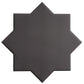 Graphite Black 7" Star with 5" Cross Matte Porcelain Wall and Floor Tile (10.62 sq ft/case) - 68 Pack