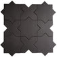 Sample - Graphite Black 7" Star with 5" Cross Matte Porcelain Wall and Floor Tile (10.62 sq ft/case) - 68 Pack