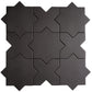 Graphite Black 7" Star with 5" Cross Matte Porcelain Wall and Floor Tile (10.62 sq ft/case) - 68 Pack