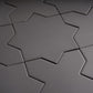 Sample - Graphite Black 7" Star with 5" Cross Matte Porcelain Wall and Floor Tile (10.62 sq ft/case) - 68 Pack
