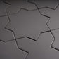 Graphite Black 7" Star with 5" Cross Matte Porcelain Wall and Floor Tile (10.62 sq ft/case) - 68 Pack