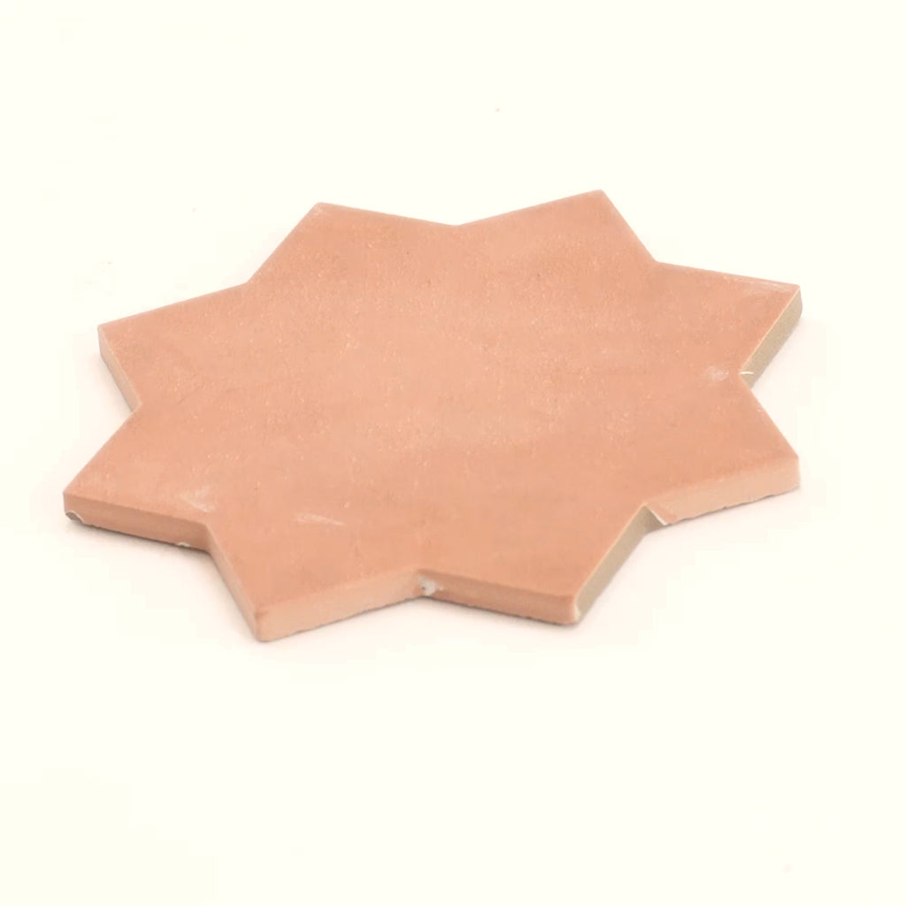 Seville 6.6 in. x 6.6 in. Matte Terracotta Porcelain Star Wall and Floor Tile (5.31 sq ft/case) - 34 Pack