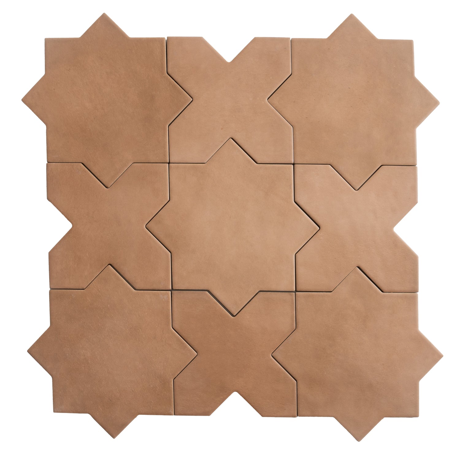 Terracotta 7" Star with 5" Cross Matte Porcelain Wall and Floor Tile (10.62 sq ft/case) - 68 Pack