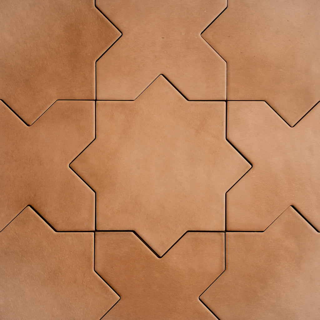 Seville 6.6 in. x 6.6 in. Matte Terracotta Porcelain Star Wall and Floor Tile (5.31 sq ft/case) - 34 Pack