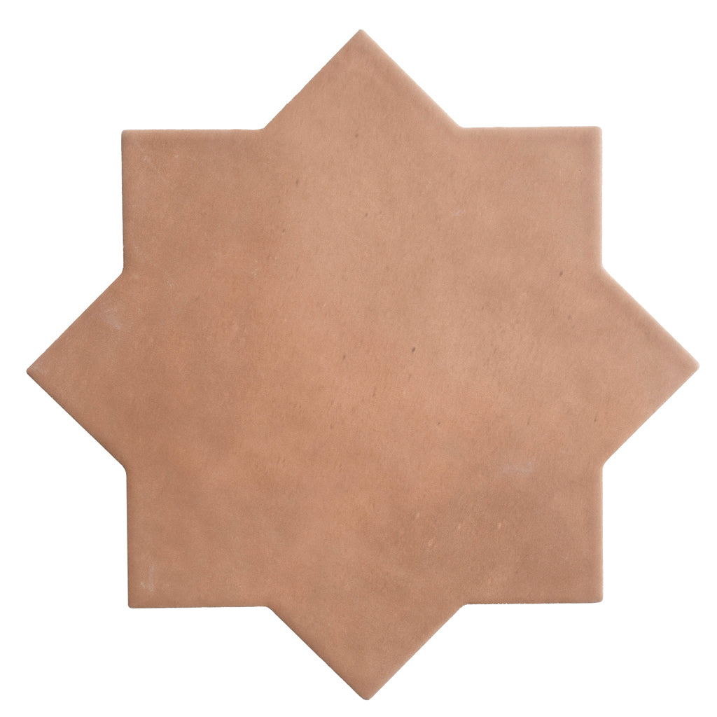 Seville 6.6 in. x 6.6 in. Matte Terracotta Porcelain Star Wall and Floor Tile (5.31 sq ft/case) - 34 Pack