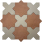 Terracotta 7" Star with Ecru Taupe 5" Cross Matte Porcelain (10.62 sq ft/case) - 68 Pack