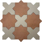 Terracotta 7" Star with Ecru Taupe 5" Cross Matte Porcelain (10.62 sq ft/case) - 68 Pack-sample