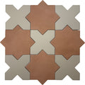 Sample - Terracotta 7" Star with Ecru Taupe 5" Cross Matte Porcelain Tile (10.62 sq ft/case) - 68 Pack