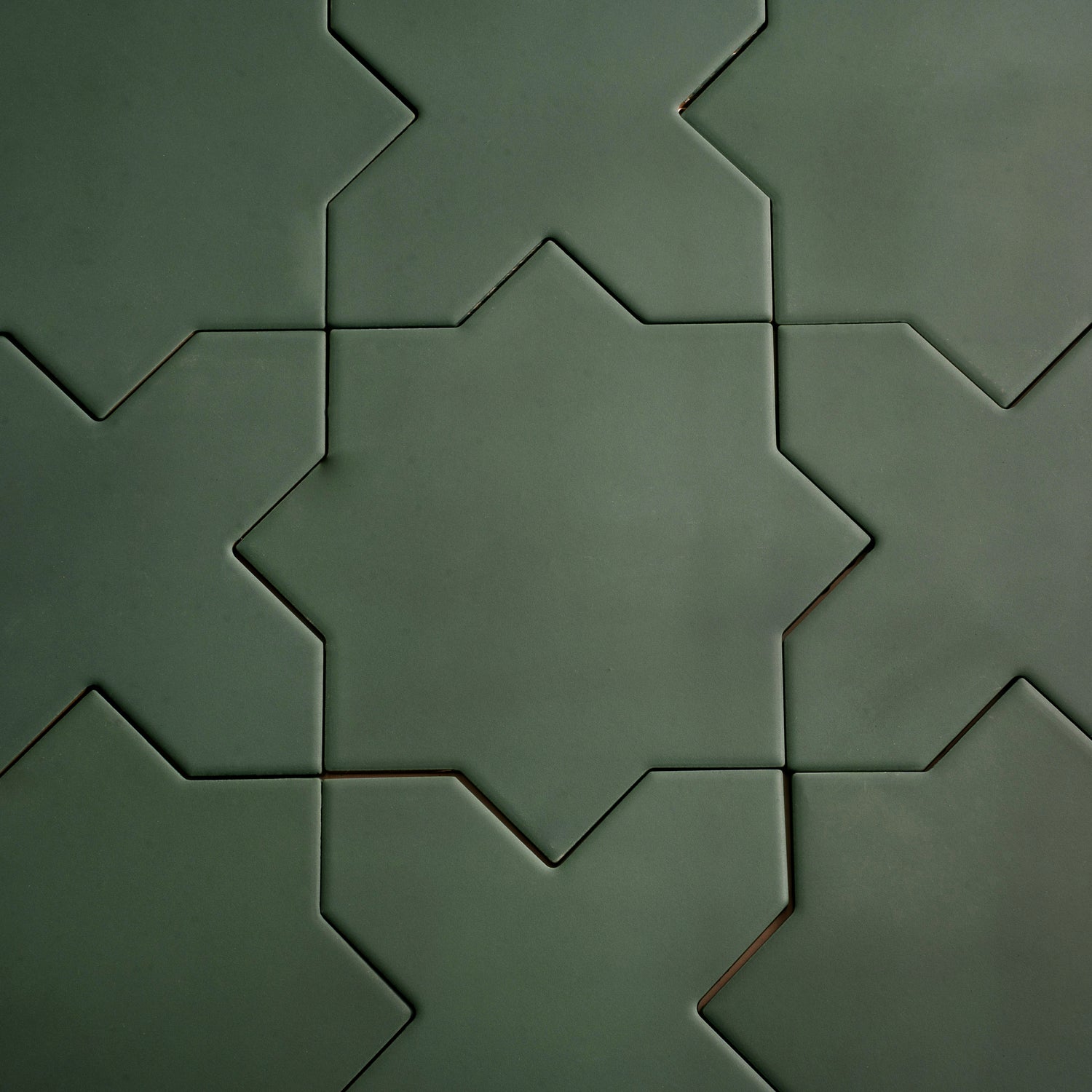 Sage Green 7" Star with 5" Cross Matte Porcelain Wall and Floor Tile (10.62 sq ft/case) - 68 Pack